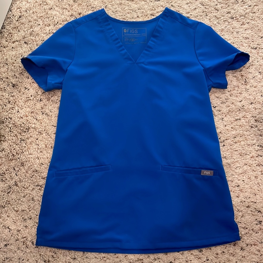 Figs technical collection royal blue scrub top